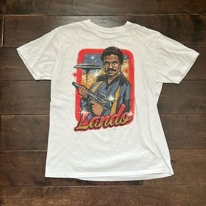Mens Star Wars Lando Calrissian Graffiti Print Tee Shirt Large